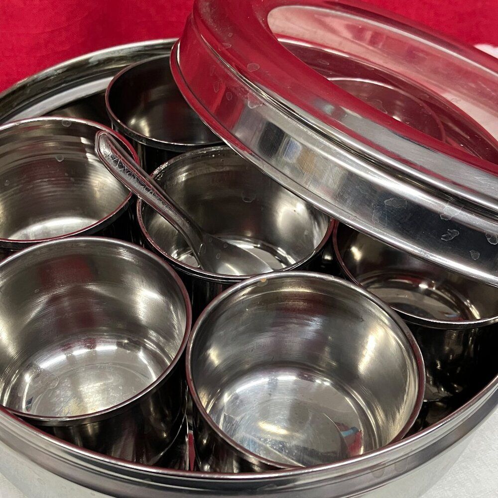 Stainless Masala Dabba Spice Container Box EUC